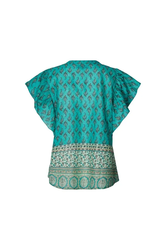 Women Lollys Laundry Blouses Tshirts Isabel Top Green