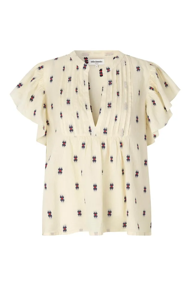 Women Lollys Laundry Blouses Tshirts IsabelLL Top SL Creme