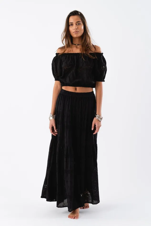 Women Lollys Laundry Blouses Tshirts KrabiLL Blouse SS Black