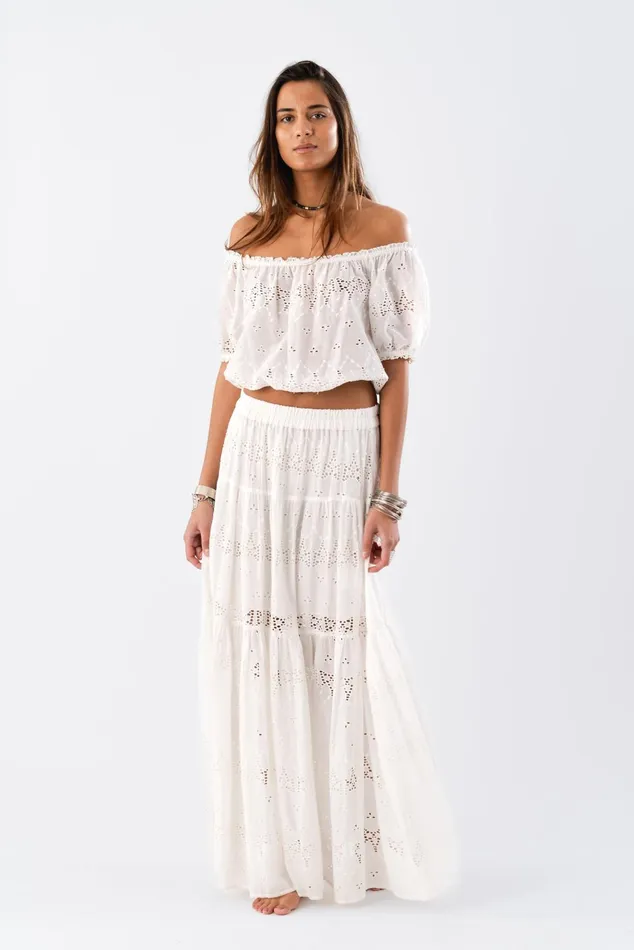 Women Lollys Laundry Blouses Tshirts KrabiLL Blouse SS Creme