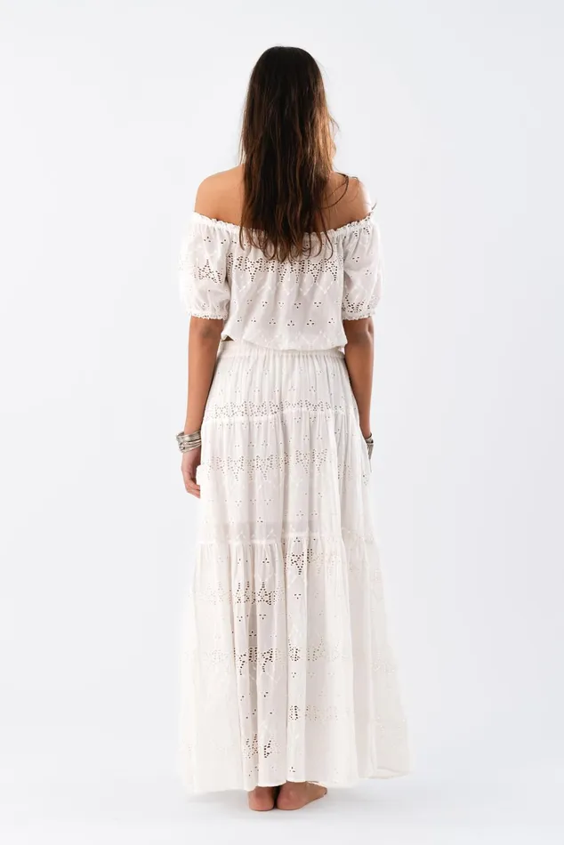 Women Lollys Laundry Blouses Tshirts KrabiLL Blouse SS Creme