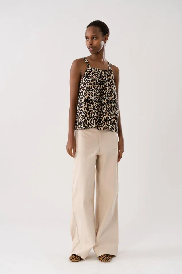 Women Lollys Laundry Blouses Tshirts LungiLL Top SL Leopard Print