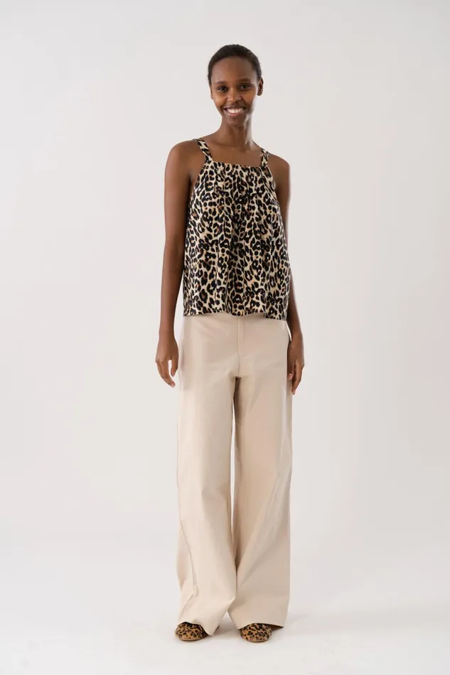 Women Lollys Laundry Blouses Tshirts LungiLL Top SL Leopard Print