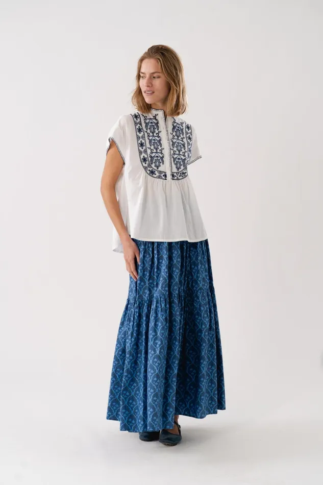 Women Lollys Laundry Blouses Tshirts MollyLL Top SS White
