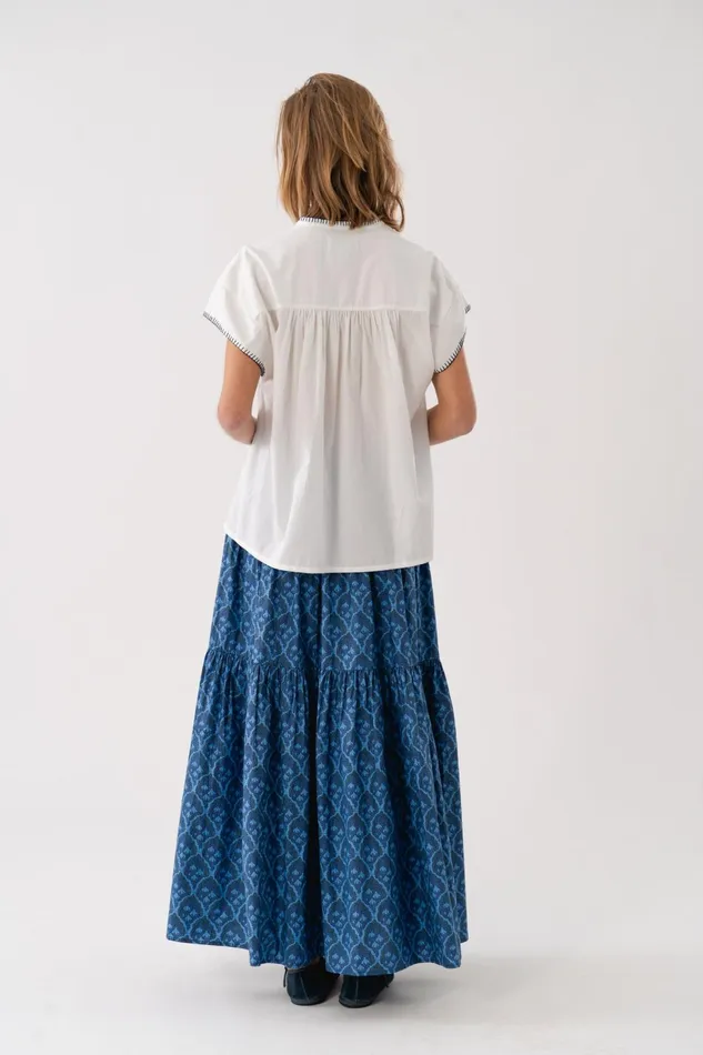 Women Lollys Laundry Blouses Tshirts MollyLL Top SS White
