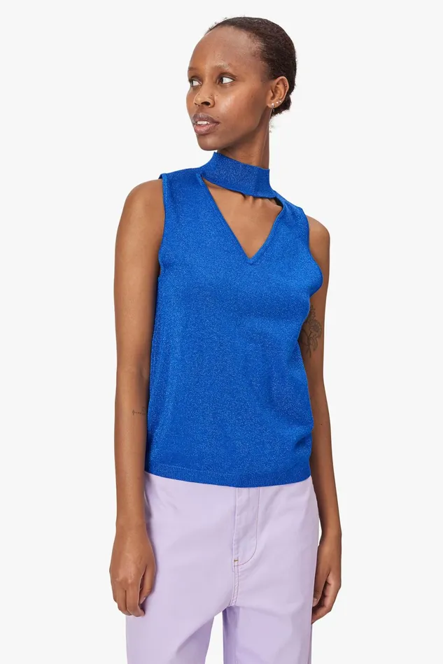 Women Lollys Laundry Blouses Tshirts Tempa Top Neon Blue