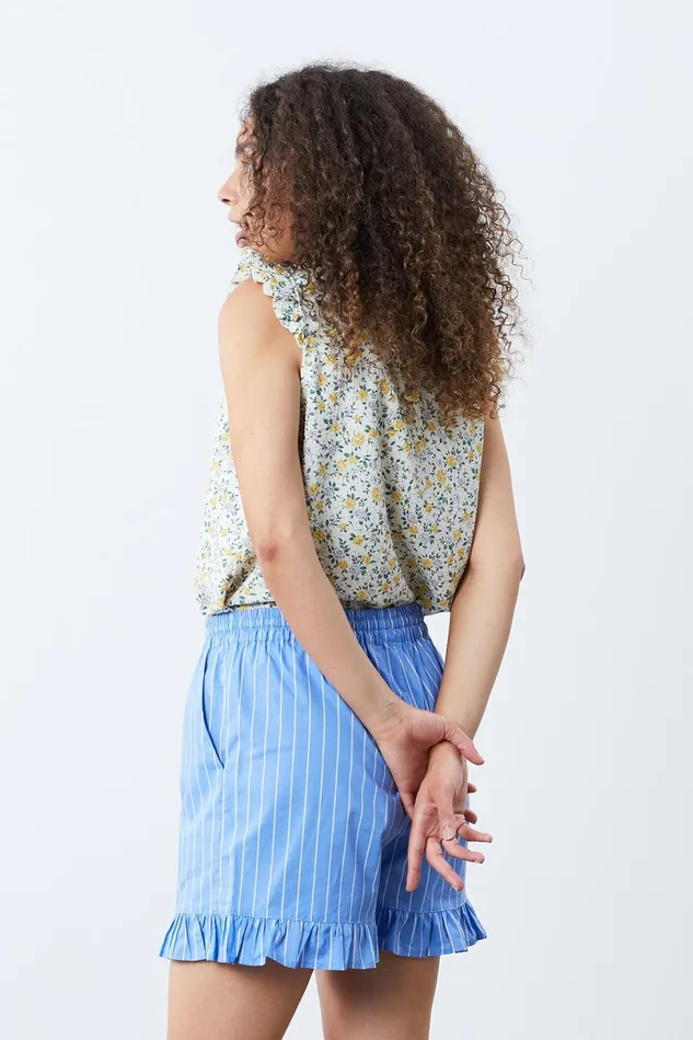 Women Lollys Laundry Blouses Tshirts Trali Top Flower Print