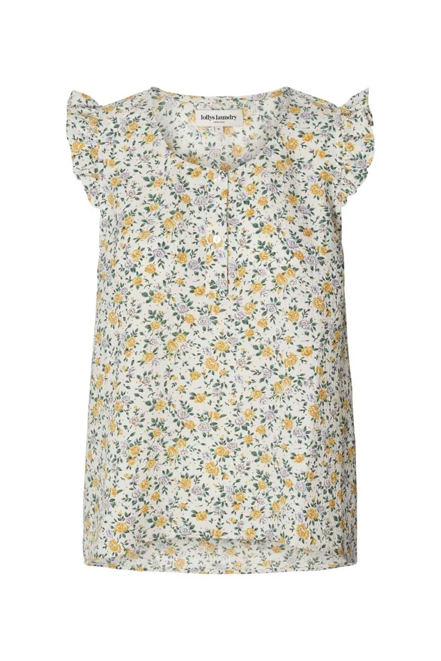 Women Lollys Laundry Blouses Tshirts Trali Top Flower Print