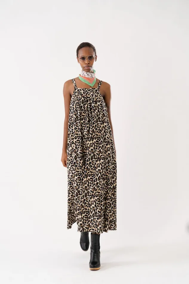 Women Lollys Laundry Dresses LungoLL Maxi Dress SL Leopard Print