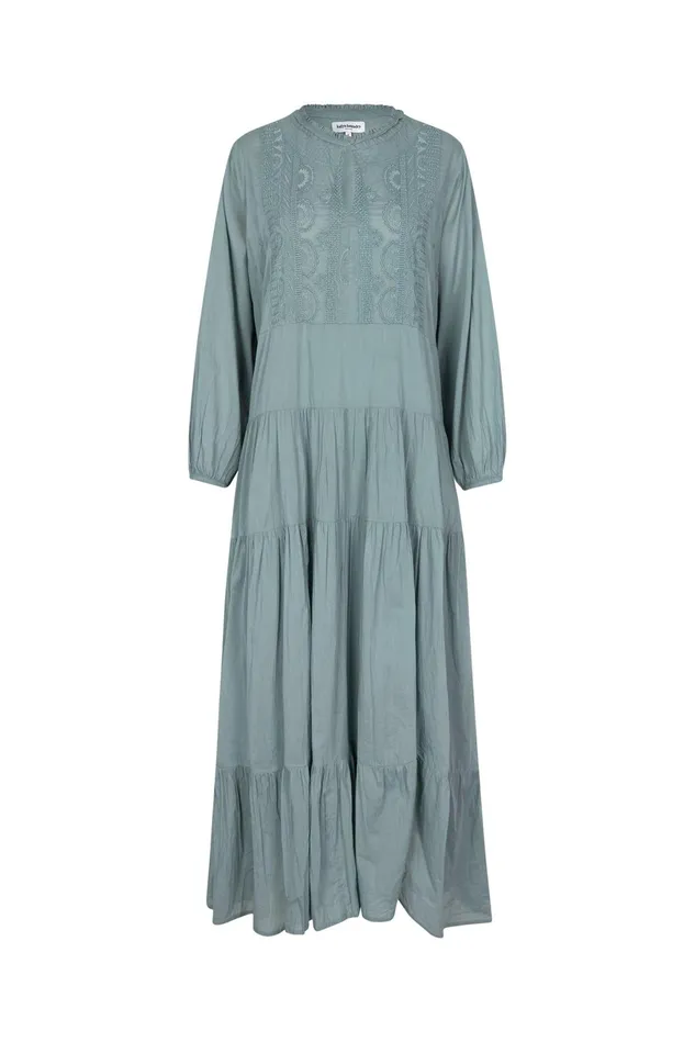 Women Lollys Laundry Dresses MandyLL Maxi Dress LS Dusty Mint