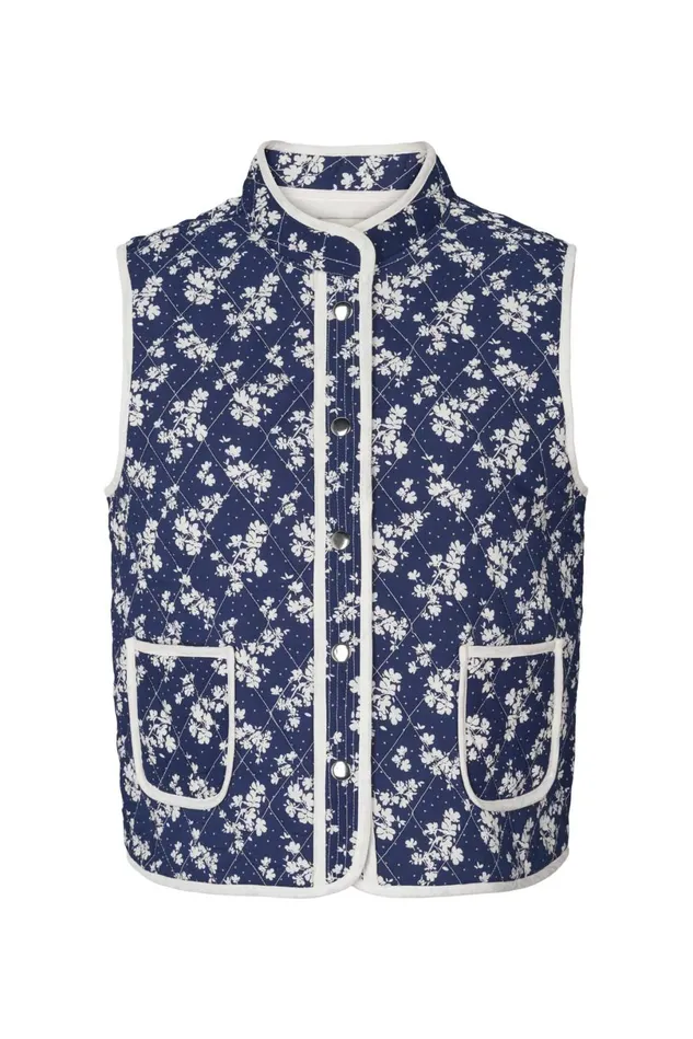 Women Lollys Laundry Gilets Cairo Vest Dark Blue