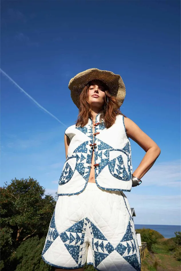 Women Lollys Laundry Gilets CairoLL Vest Blue