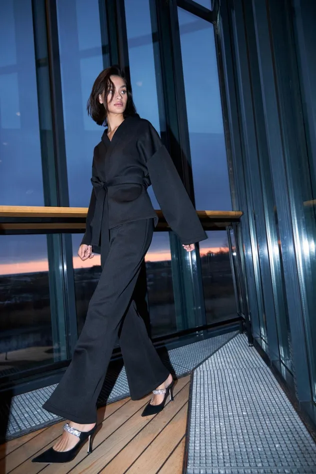 Women Lollys Laundry Jackets and Coats Tokyo Short Kimono Black