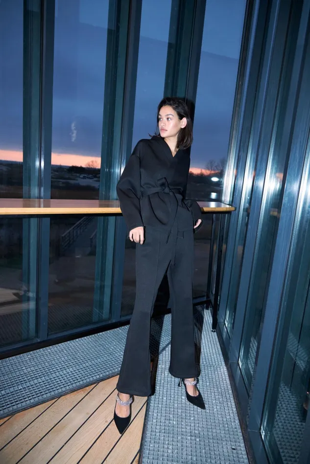 Women Lollys Laundry Jackets and Coats Tokyo Short Kimono Black