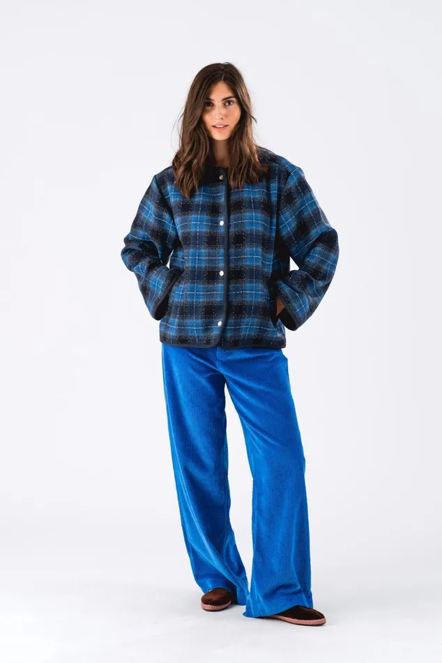 Women Lollys Laundry Jackets and Coats YarraLL Jacket LS Neon Blue