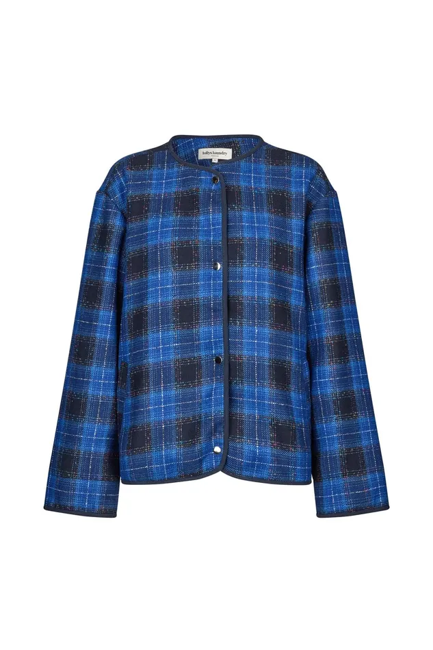 Women Lollys Laundry Jackets and Coats YarraLL Jacket LS Neon Blue