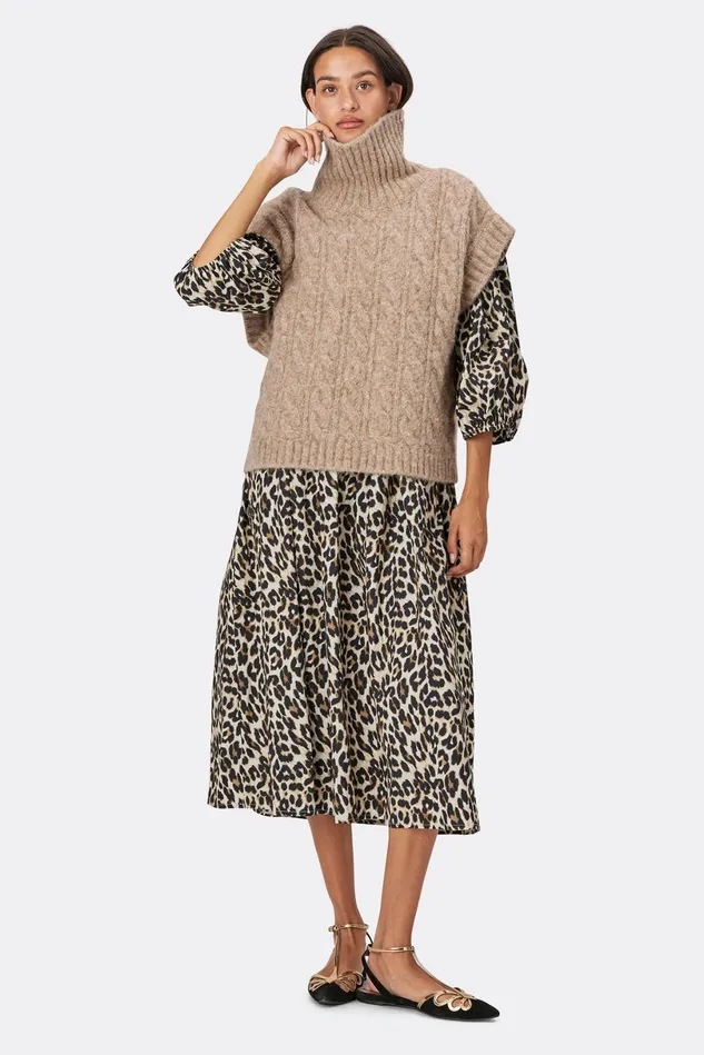 Women Lollys Laundry Knitwear FresnoLL Knit Vest SL Sand