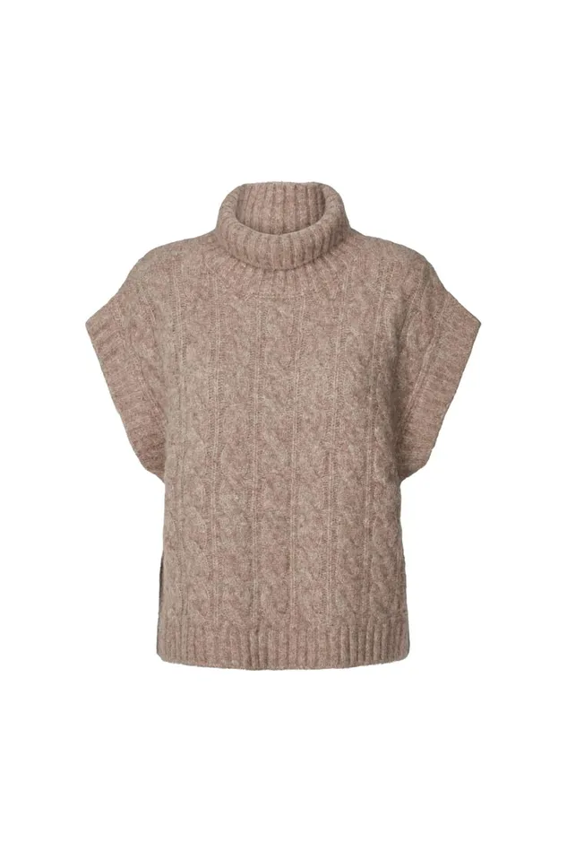 Women Lollys Laundry Knitwear FresnoLL Knit Vest SL Sand