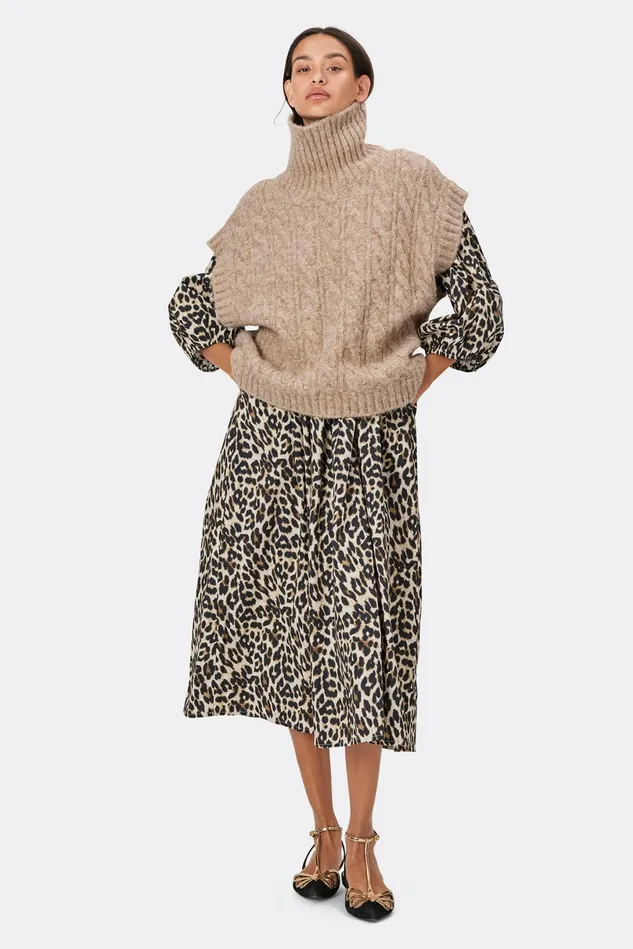 Women Lollys Laundry Knitwear FresnoLL Knit Vest SL Sand