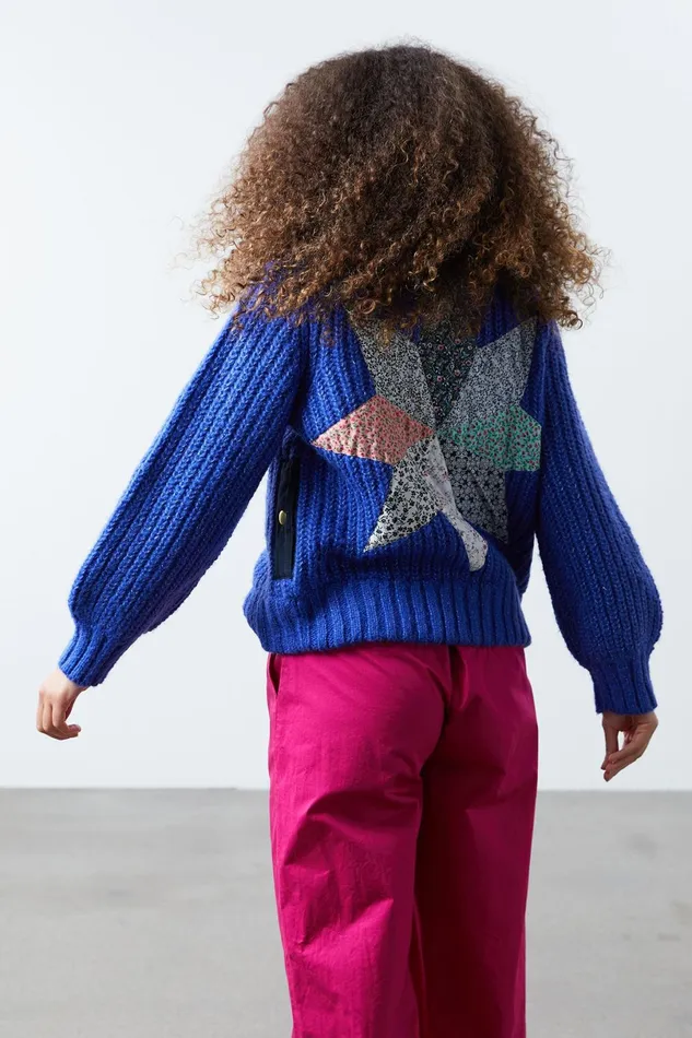 Women Lollys Laundry Knitwear Jamie Cardigan Royal Blue
