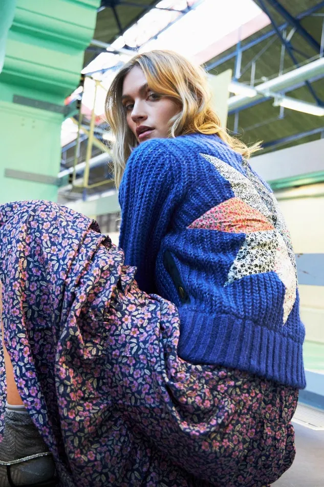 Women Lollys Laundry Knitwear Jamie Cardigan Royal Blue