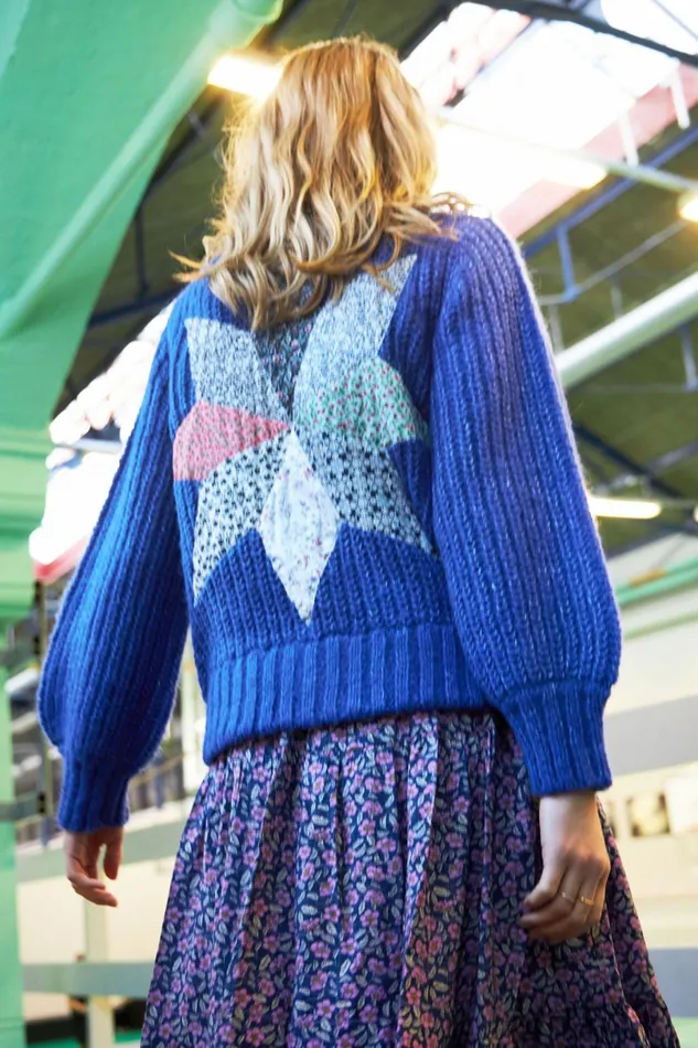 Women Lollys Laundry Knitwear Jamie Cardigan Royal Blue
