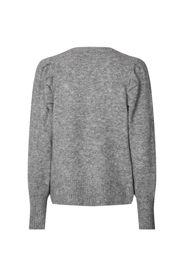 Women Lollys Laundry Knitwear Laura Cardigan Dark Grey Melange