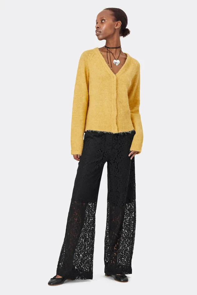 Women Lollys Laundry Knitwear LucilleLL Cardigan LS Yellow