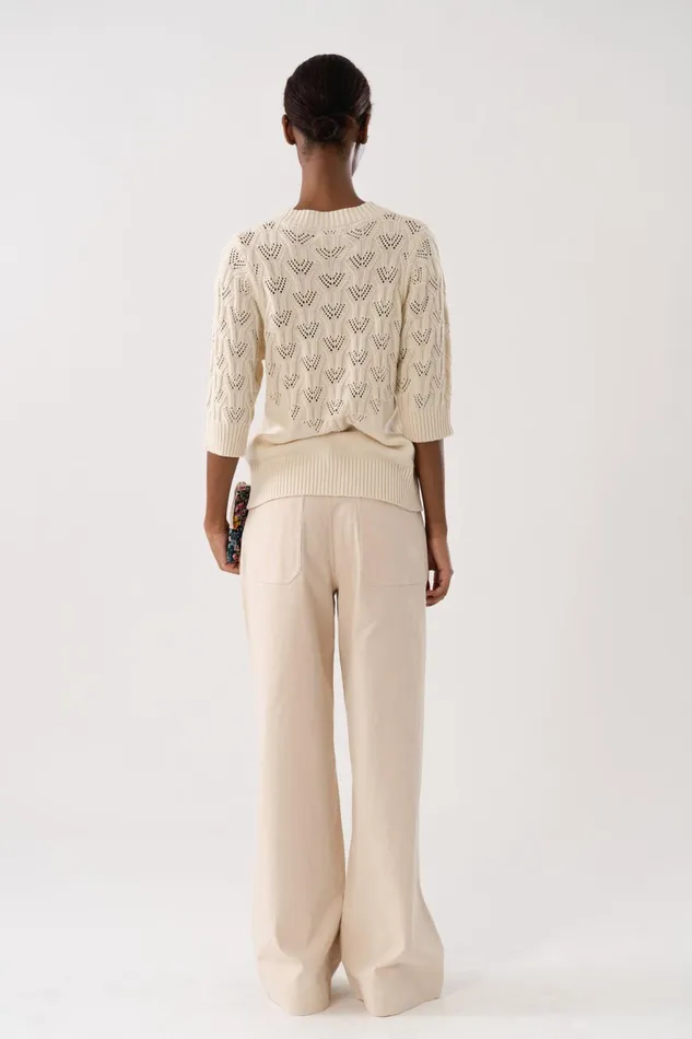 Women Lollys Laundry Knitwear MalaLL Cardigan SS Creme