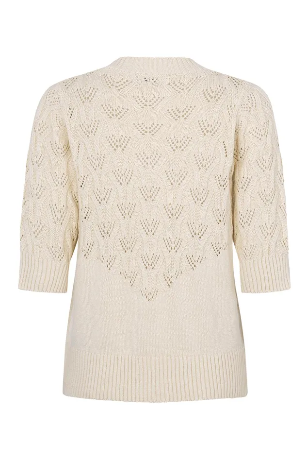 Women Lollys Laundry Knitwear MalaLL Cardigan SS Creme