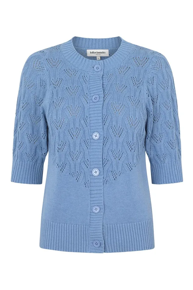 Women Lollys Laundry Knitwear MalaLL Cardigan SS Light Blue
