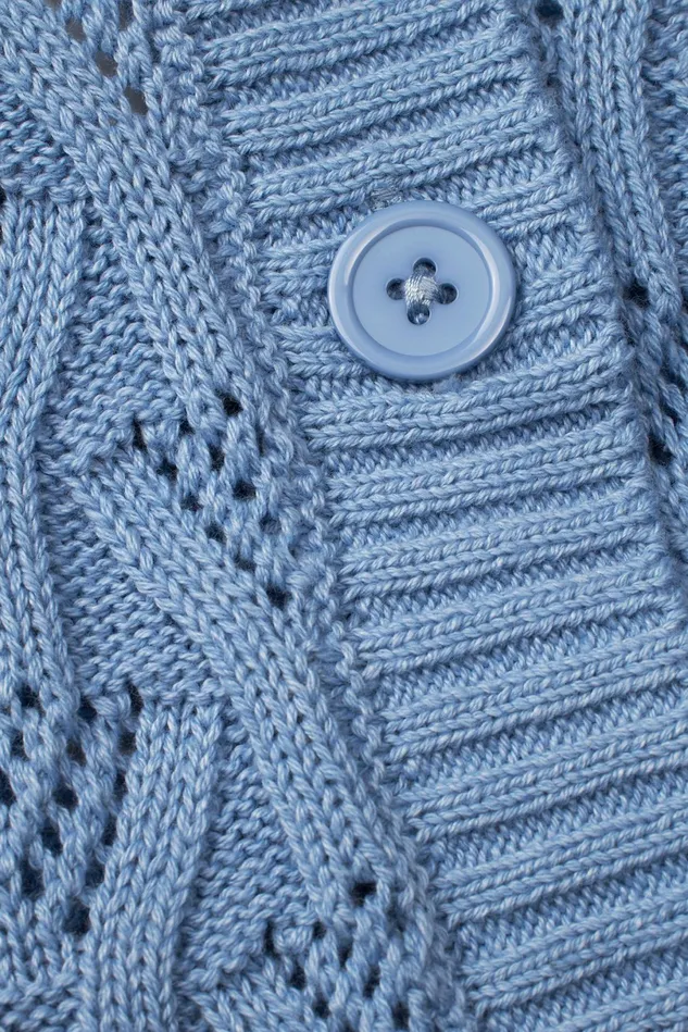 Women Lollys Laundry Knitwear MalaLL Cardigan SS Light Blue
