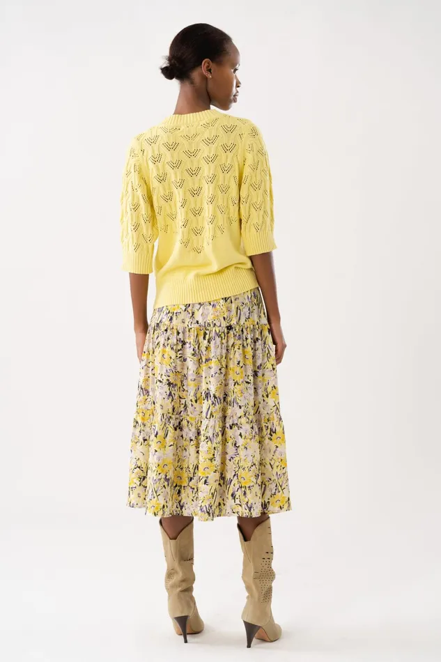 Women Lollys Laundry Knitwear MalaLL Cardigan SS Yellow