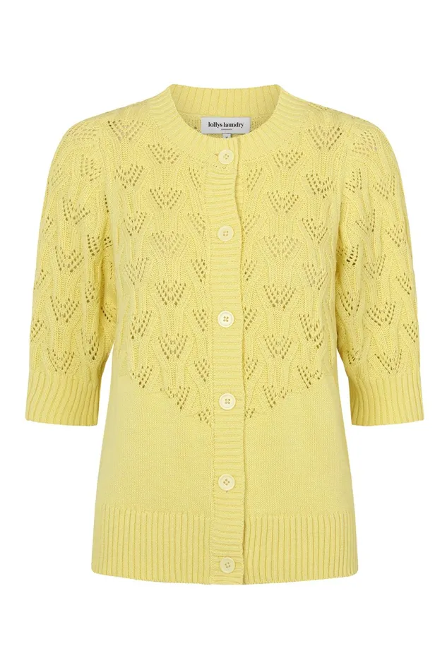 Women Lollys Laundry Knitwear MalaLL Cardigan SS Yellow