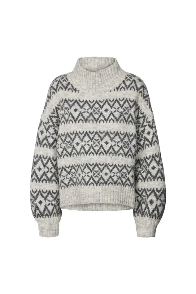 Women Lollys Laundry Knitwear Mille Knit Light Grey