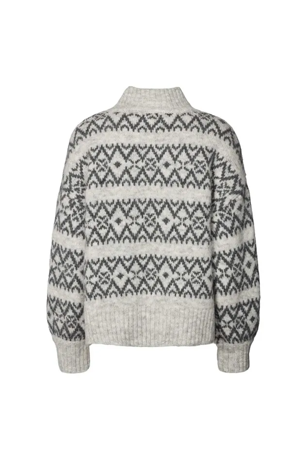 Women Lollys Laundry Knitwear Mille Knit Light Grey