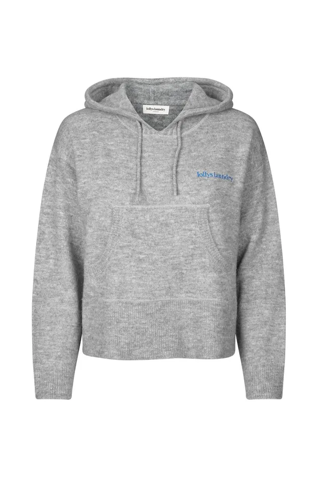 Women Lollys Laundry Knitwear NoosaLL Hoodie LS Grey Melange