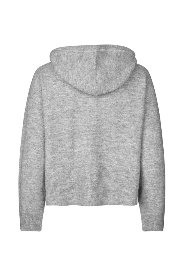 Women Lollys Laundry Knitwear NoosaLL Hoodie LS Grey Melange