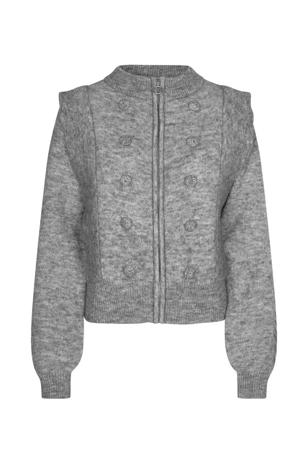 Women Lollys Laundry Knitwear NoviaLL Cardigan LS Light Grey Melange