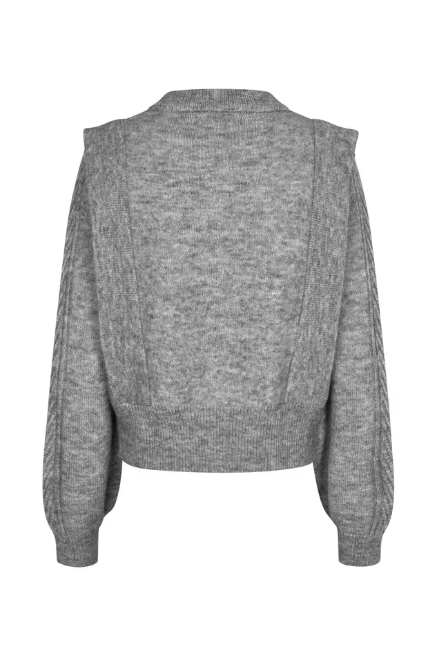 Women Lollys Laundry Knitwear NoviaLL Cardigan LS Light Grey Melange