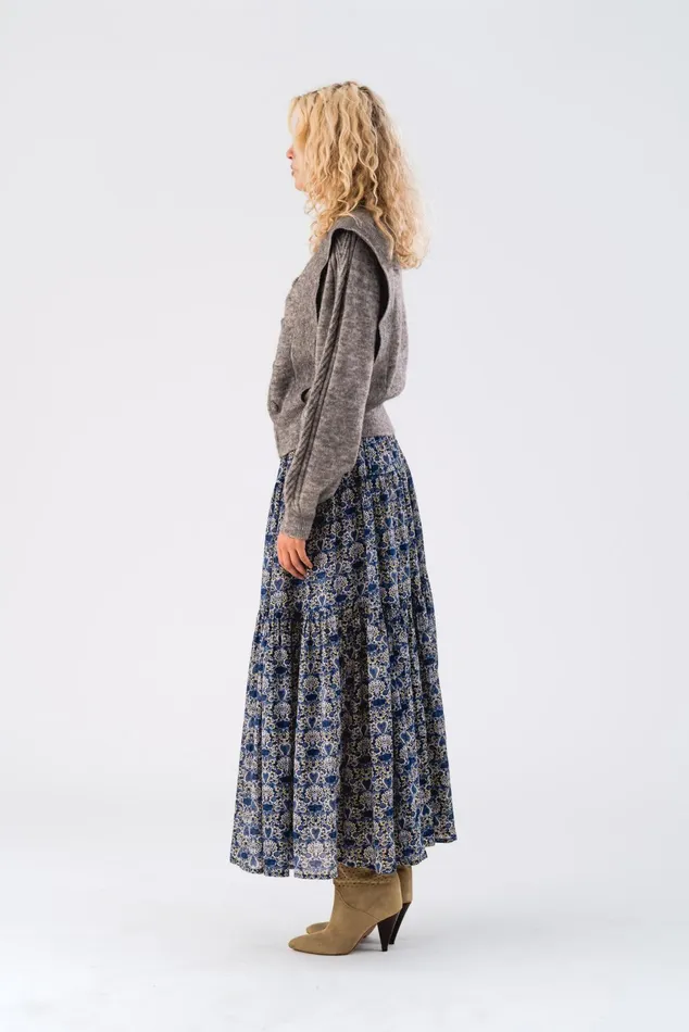 Women Lollys Laundry Knitwear NoviaLL Cardigan LS Light Grey Melange