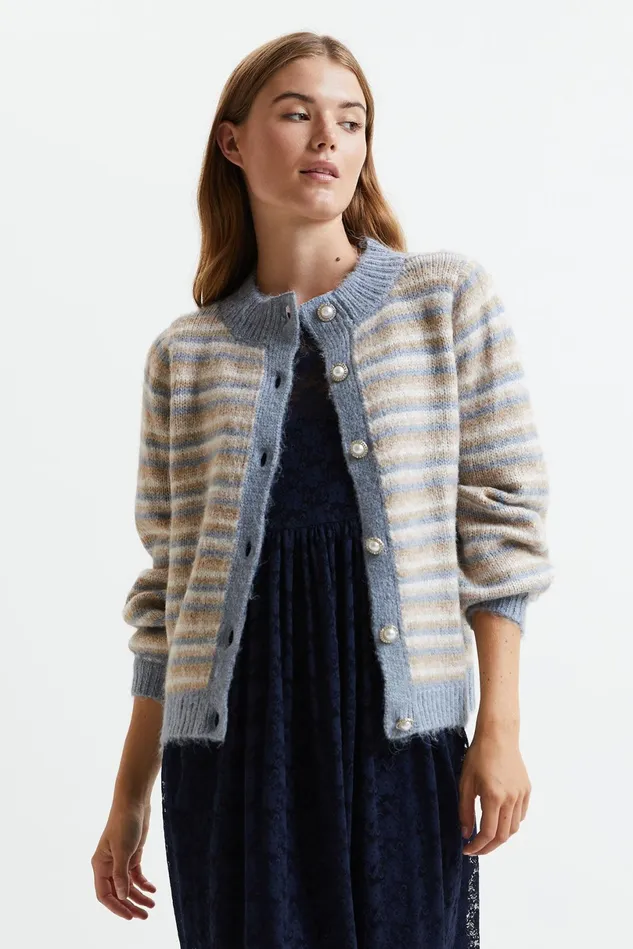 Women Lollys Laundry Knitwear Pippa Cardigan Blue