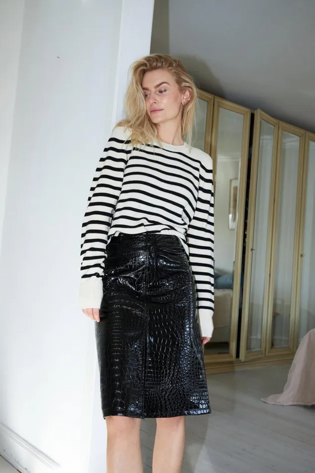 Women Lollys Laundry Knitwear SwanLL Jumper LS Black