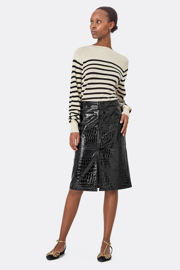 Women Lollys Laundry Knitwear SwanLL Jumper LS Black