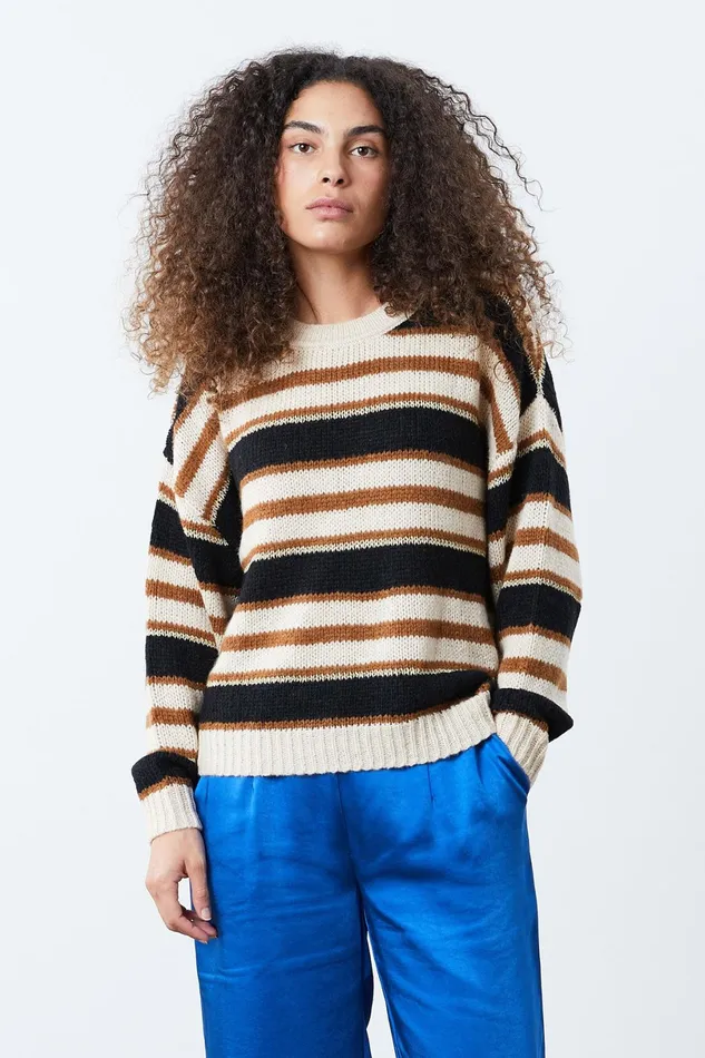 Women Lollys Laundry Knitwear Terry Jumper Stripe