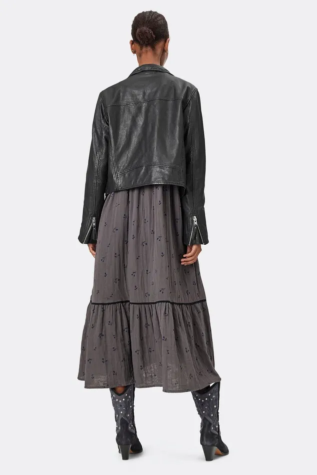 Women Lollys Laundry Leather Madison Jacket Silver