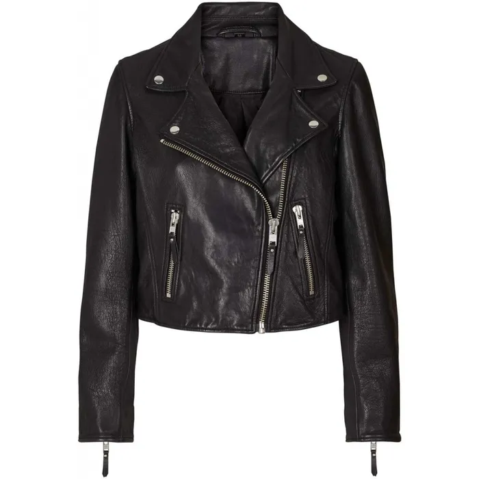 Women Lollys Laundry Leather Madison Jacket Silver