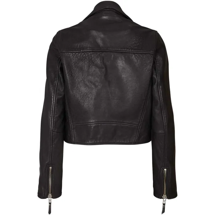 Women Lollys Laundry Leather Madison Jacket Silver