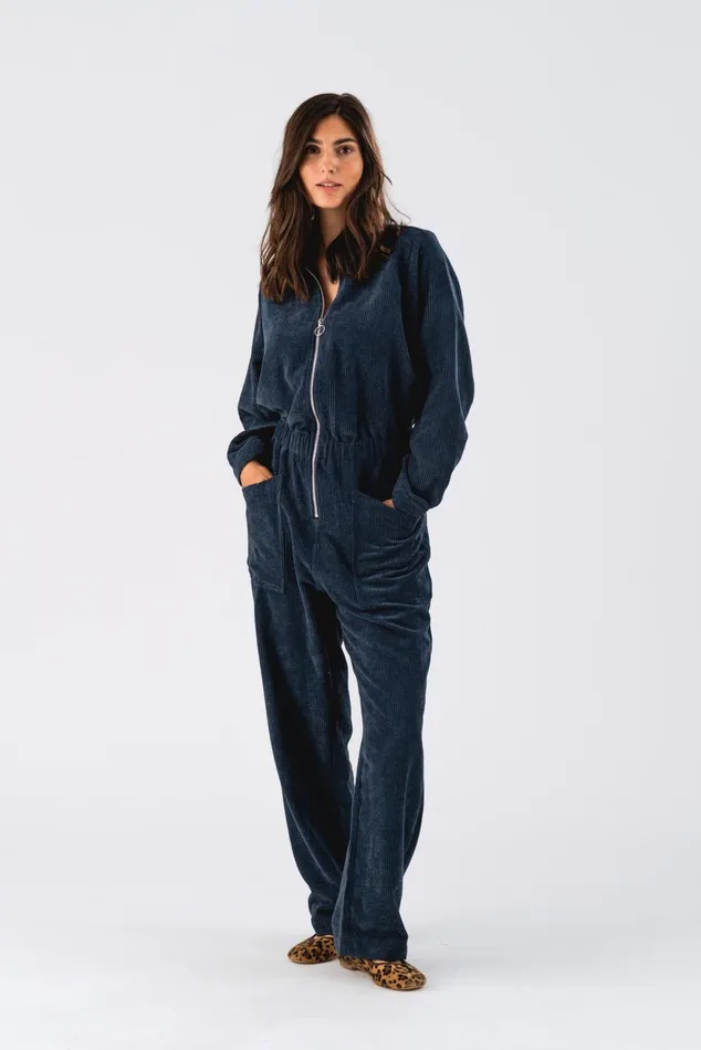 Women Lollys Laundry Pants Shorts Aberdeen Jumpsuit Dark Blue