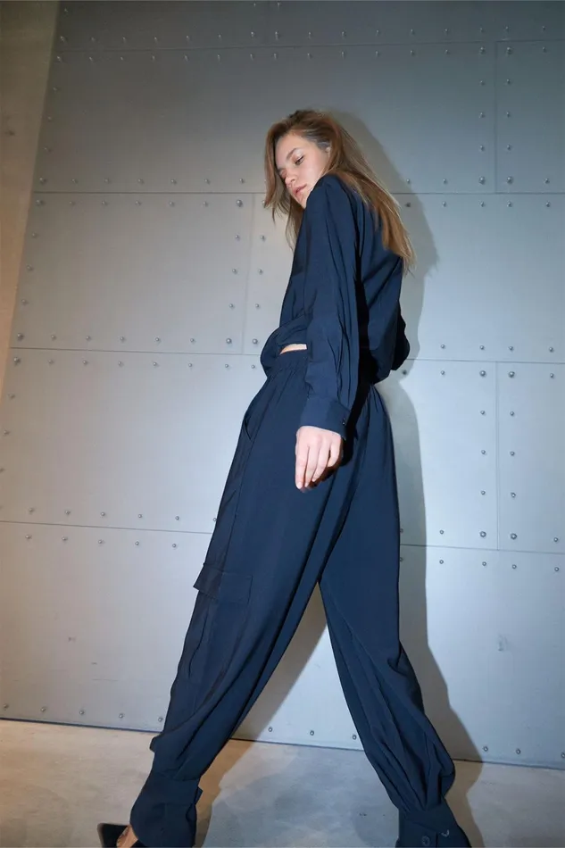 Women Lollys Laundry Pants Shorts Baja Pants Dark Navy